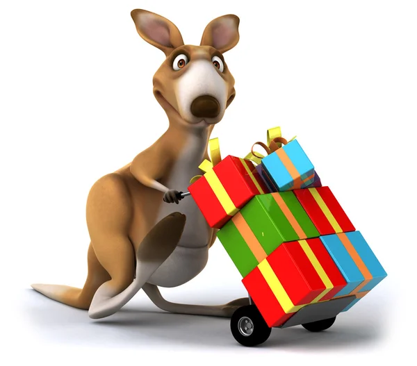Fun ajándékokat kenguru — Stock Fotó