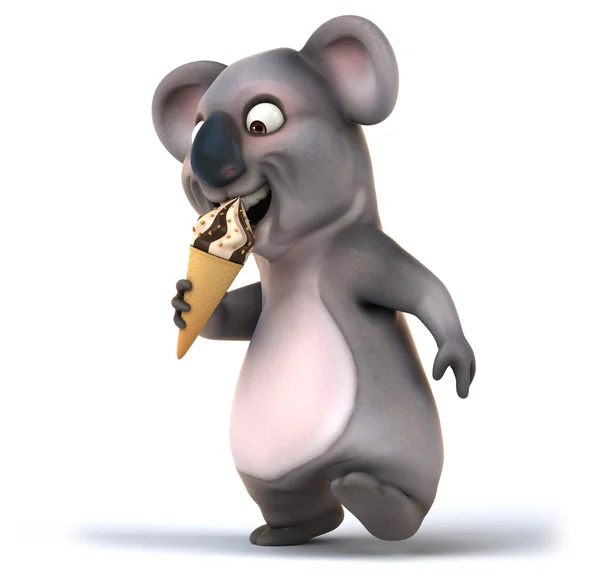 Fun Koala and ice cream — Stock Photo, Image