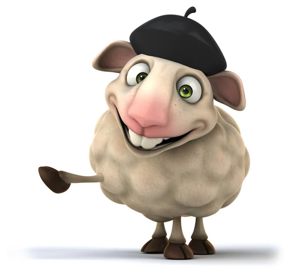 Fun cartoon sheep — Stock Photo, Image