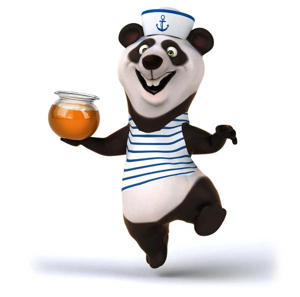 Fun panda in sailor shirt — Stock Photo, Image