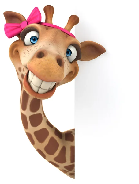 Spaßgiraffe am leeren Brett — Stockfoto