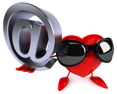 Posta işareti ile eğlenceli kalp