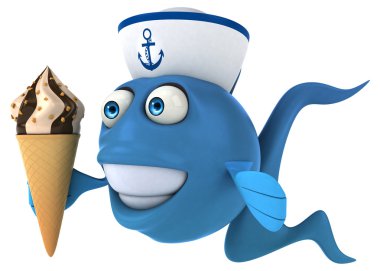 Dondurma ile eğlenceli balık