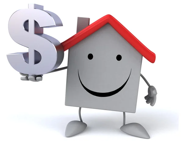 House with dollar sign — Stock Photo, Image