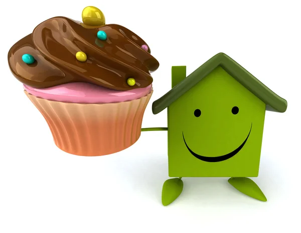 Spaß Gewächshaus mit Cupcake — Stockfoto