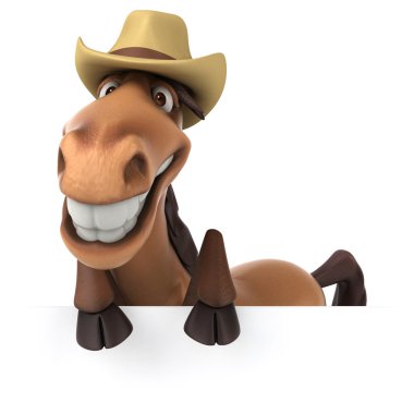 Beyaz tahta ile eğlenceli at