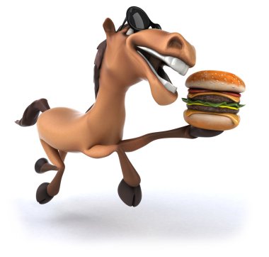 Burger ile eğlenceli at