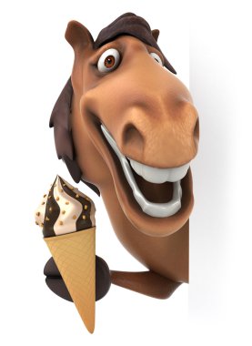 Dondurma ile eğlenceli at