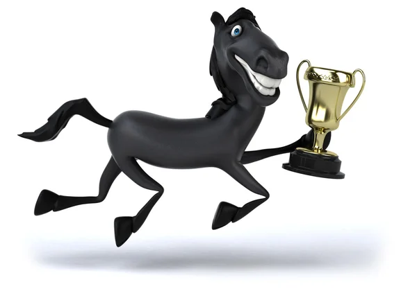 Plezier paard met trofee — Stockfoto