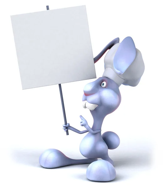 Divertente coniglio blu in cappello da chef — Foto Stock