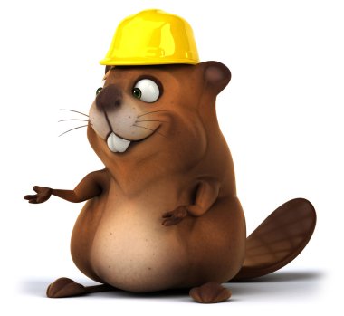 Baret eğlenceli beaver