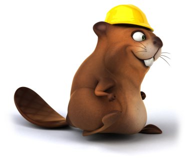 Baret eğlenceli beaver