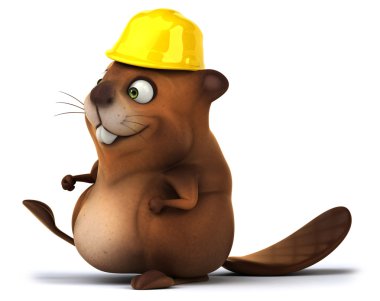Baret eğlenceli beaver