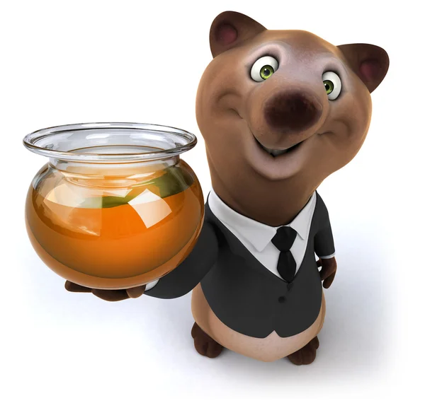 Fun bear in suit and tie — Stock Photo, Image