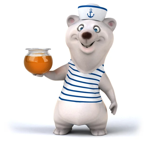 Fun bear in sailor shirt — Stock Photo, Image