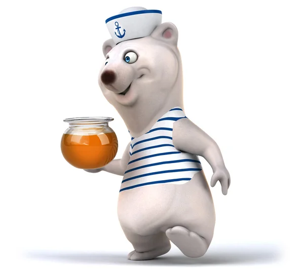 Fun bear in sailor shirt — Stock Photo, Image