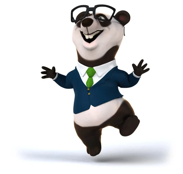 Zábavné panda v obleku — Stock fotografie