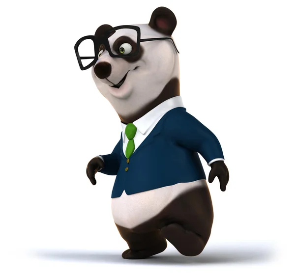 Fun panda in suit — Stock Photo, Image