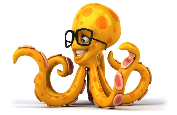 Octopus in glazen — Stockfoto