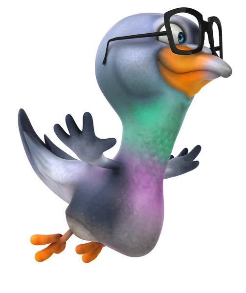 Fun pigeon in glasses — Stock Photo, Image