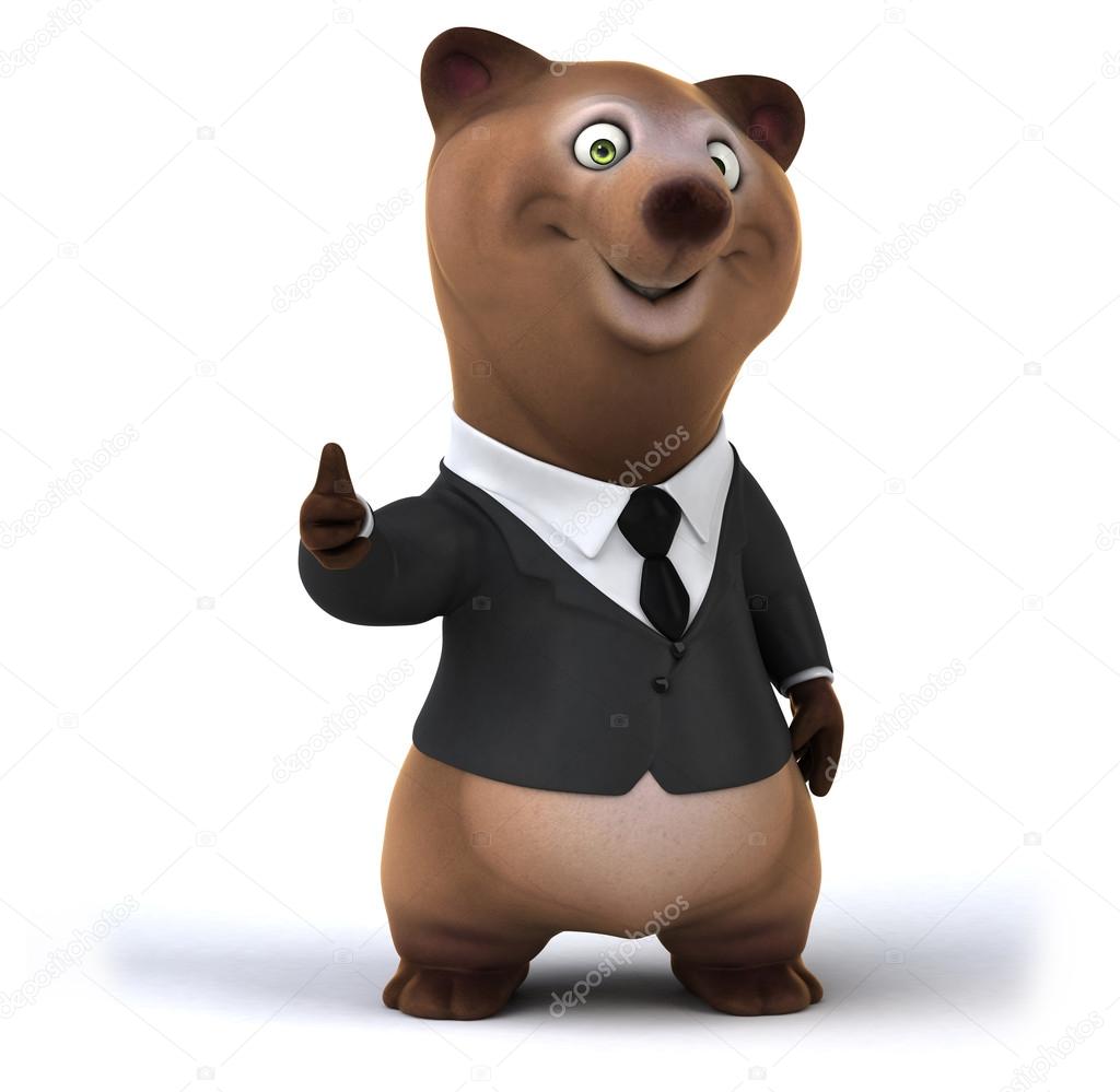 Divertido oso de traje y corbata — Fotos de Stock © julos 63644145