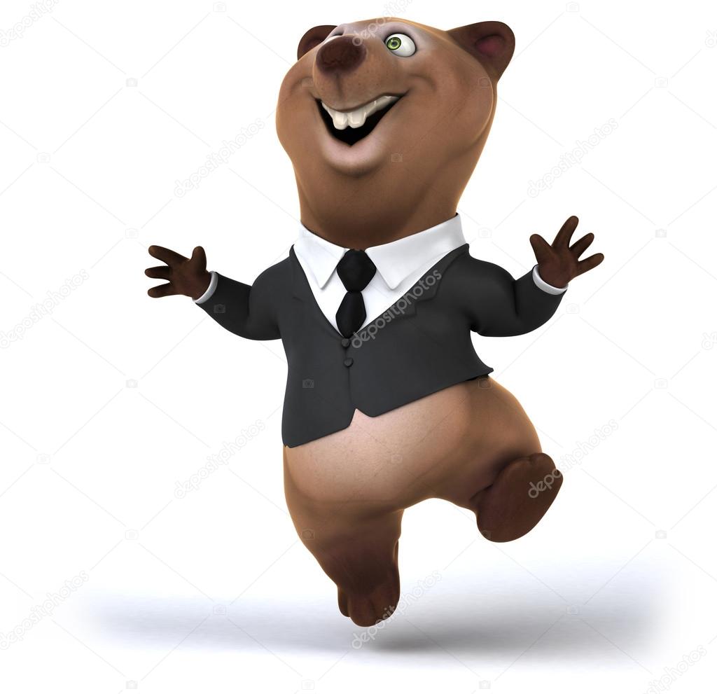 Divertido oso de traje y corbata — Foto de stock © julos 63644489