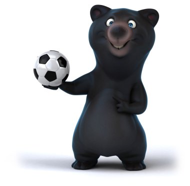 ayı futbol topu ile eğlenceli bir