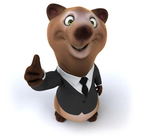 Fun bear in business suit — Stock Photo, Image