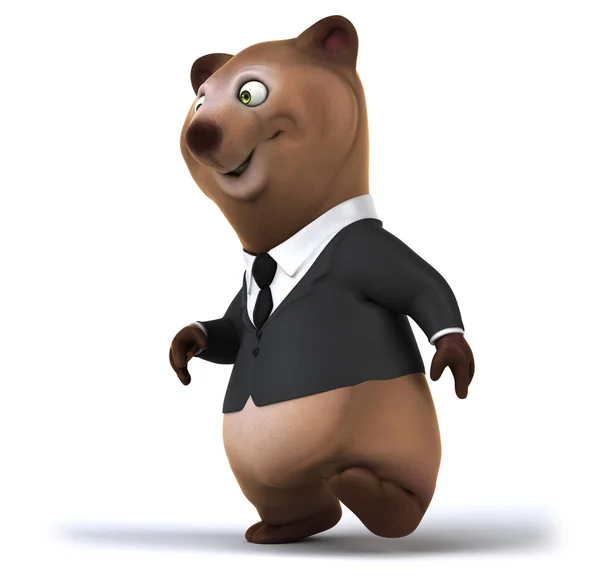 Divertido oso en traje de negocios — Foto de Stock