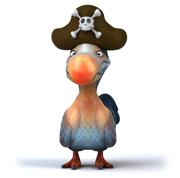 Pták Dodo v klobouku pirát — Stock fotografie