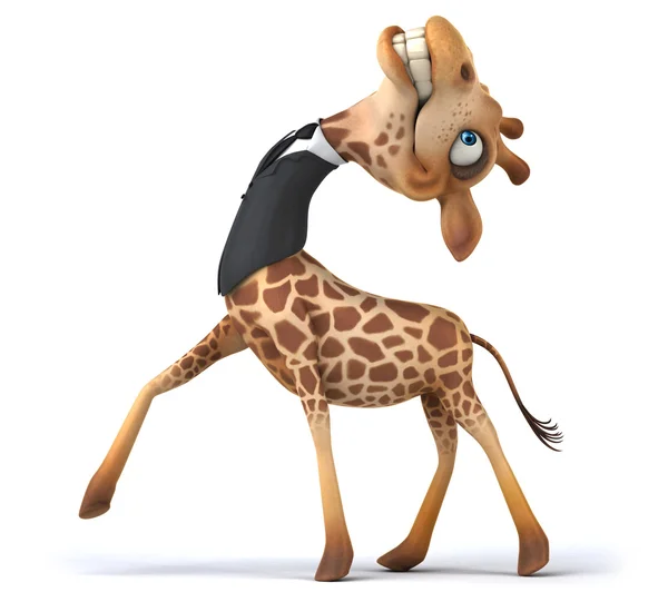 Kul giraff i kostym — Stockfoto