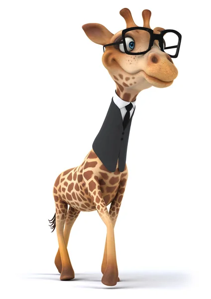 Fun giraffe in suit — Stock Photo, Image