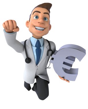Euro simgesi ile eğlenceli doktor