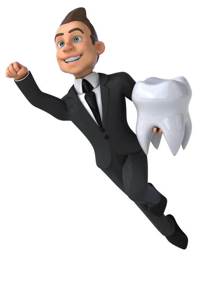 Leuk zakenman met tand — Stockfoto
