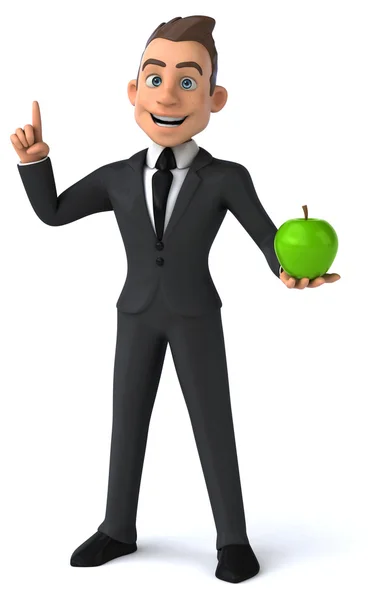 Leuk zakenman met een apple — Stockfoto