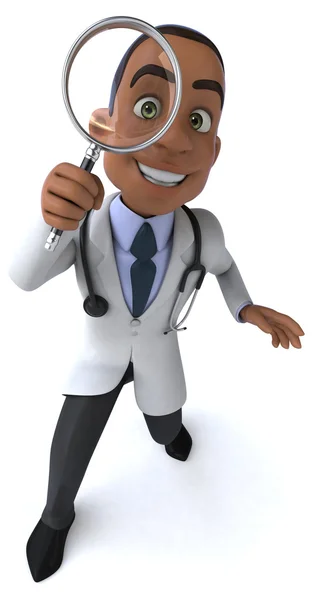 Büyüteç ile eğlenceli doktor — Stok fotoğraf