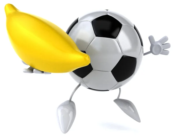 Fußball mit Banane — Stockfoto