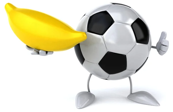 Fußball mit Banane — Stockfoto