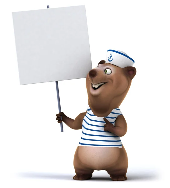 Fun bear sailor — Stock Photo, Image