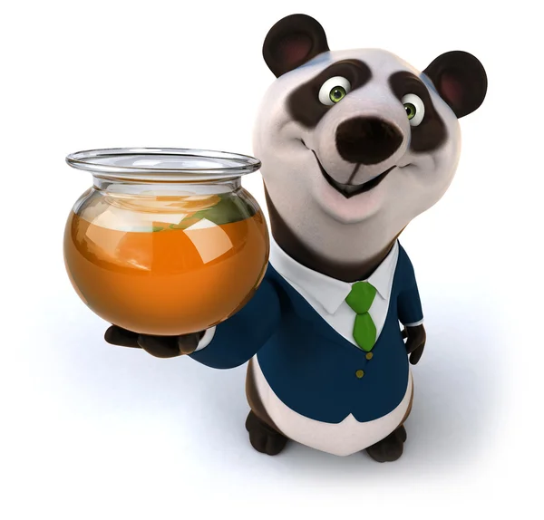 Leuk bedrijf panda — Stockfoto