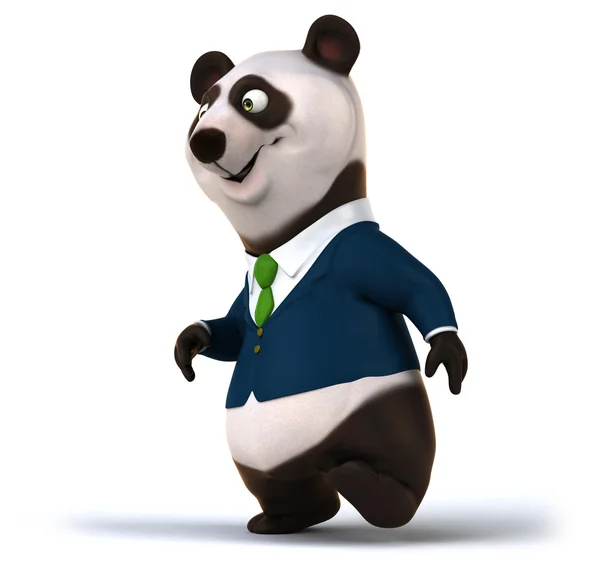 Веселая бизнес-панда — стоковое фото