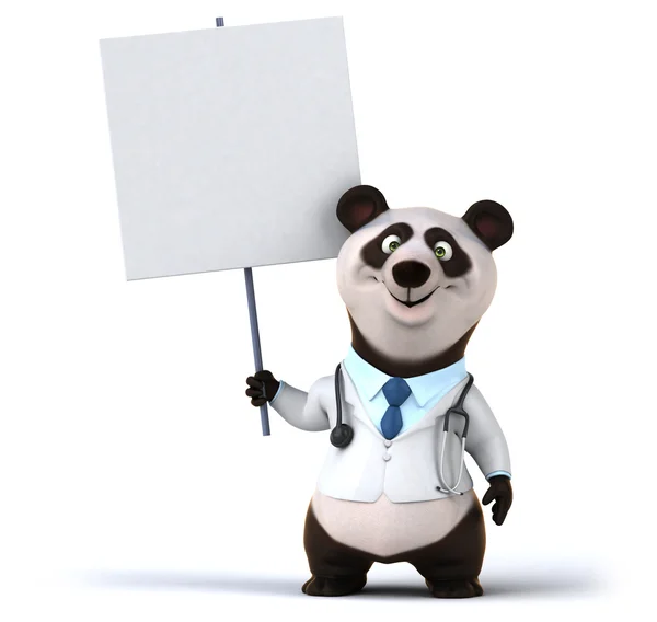 Divertente medico panda — Foto Stock