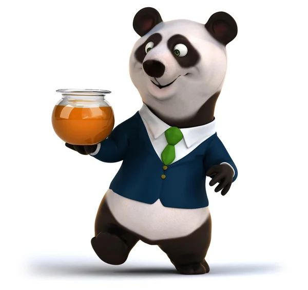 Fun business panda — Stock Photo, Image