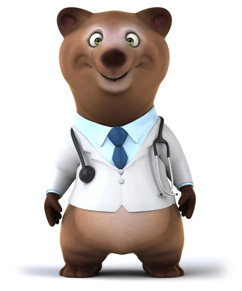 Fun bear doctor — Stock Photo, Image