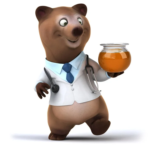 Весело ведмідь лікар — стокове фото