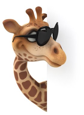 eğlenceli bir zürafa güneş gözlüğü