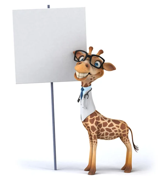 Doktor zábavná žirafa — Stock fotografie