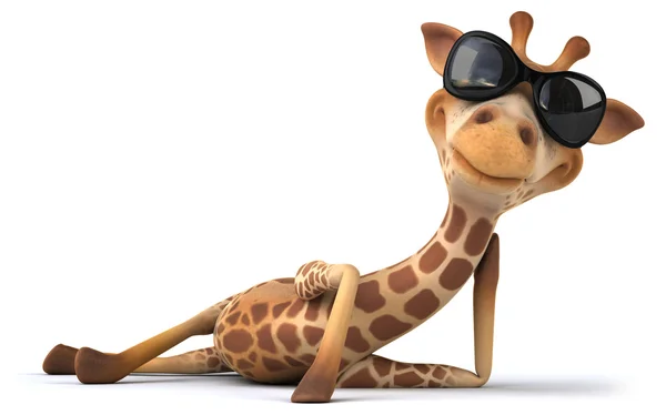 Spaßgiraffe mit Sonnenbrille — Stockfoto