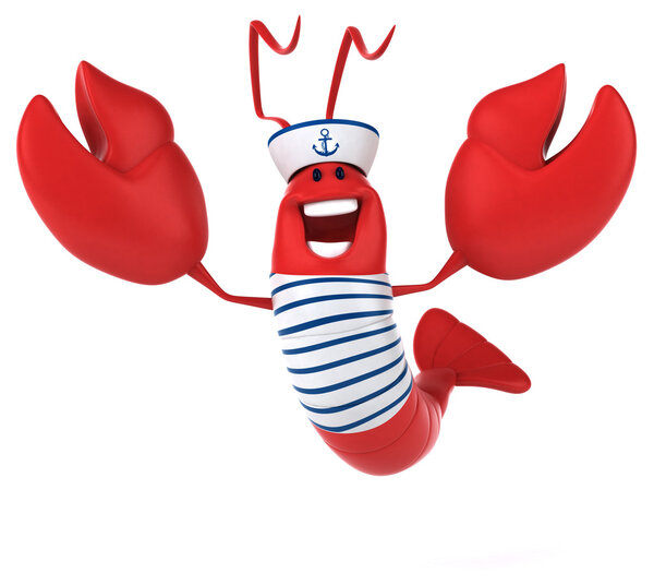 Fun lobster dressed as sailor