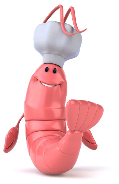 Fun chef shrimp — Stock Photo, Image